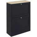 HOMCOM Slim Shoe Cabinet for Entryway, Modern Hidden Shoe Storage Cabinet with 2 Flip Drawers and Adjustable Shelves for 8-12 Pairs of Shoes