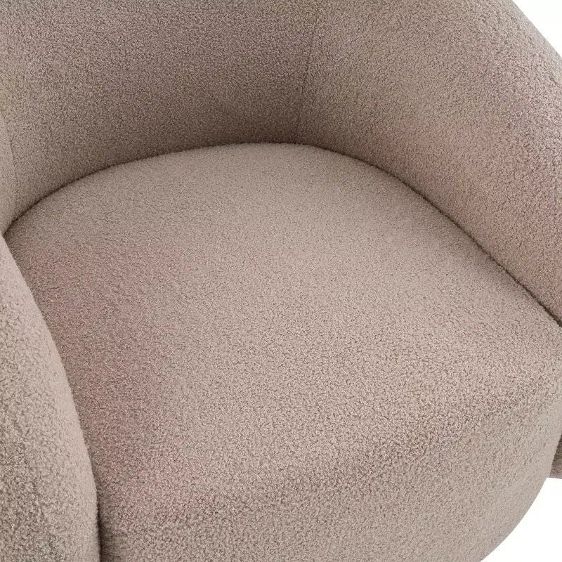Christopher Knight Home Selma Wooden Base Boucle Upholstered 360 Swivel Chair