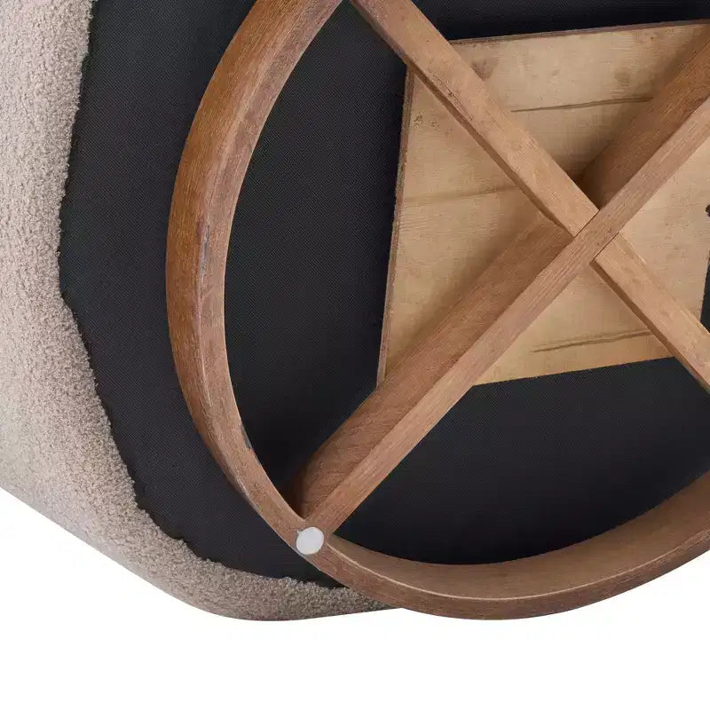 Christopher Knight Home Selma Wooden Base Boucle Upholstered 360 Swivel Chair