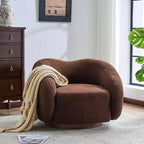 Christopher Knight Home Selma Wooden Base Boucle Upholstered 360 Swivel Chair
