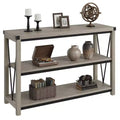 GustoWave 47 Narrow Long Console Table with Storage, 3 Tier Wood Console Table, Farmhouse Entryway Table