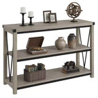 GustoWave 47 Narrow Long Console Table with Storage, 3 Tier Wood Console Table, Farmhouse Entryway Table