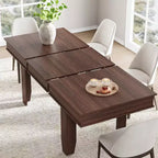 Table à manger extensible pour 6 à 10 personnes, table de cuisine de style ferme avec cadre en bois, table rectangulaire de 160 à 220 cm pour salle à manger