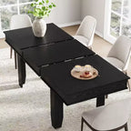 Table à manger extensible pour 6 à 10 personnes, table de cuisine de style ferme avec cadre en bois, table rectangulaire de 160 à 220 cm pour salle à manger