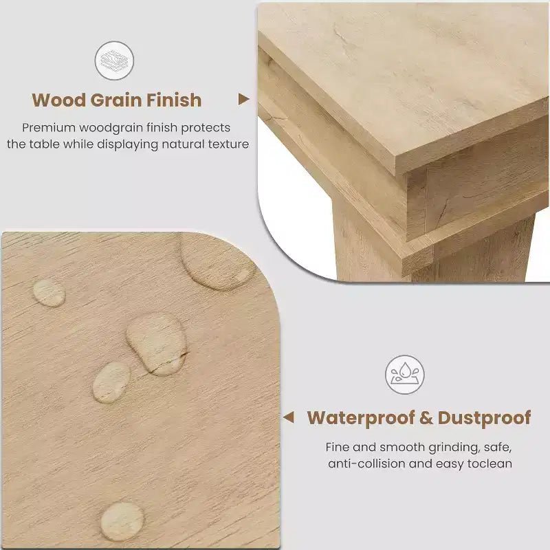 Table à manger extensible pour 6 à 10 personnes, table de cuisine de style ferme avec cadre en bois, table rectangulaire de 160 à 220 cm pour salle à manger