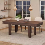 Table à manger extensible pour 6 à 10 personnes, table de cuisine de style ferme avec cadre en bois, table rectangulaire de 160 à 220 cm pour salle à manger