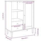 vidaXL SENJA Buffet haut Meubles de rangement Armoires latérales Aspect rotin Bois de pin massif