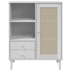 vidaXL SENJA Buffet haut Meubles de rangement Armoires latérales Aspect rotin Bois de pin massif
