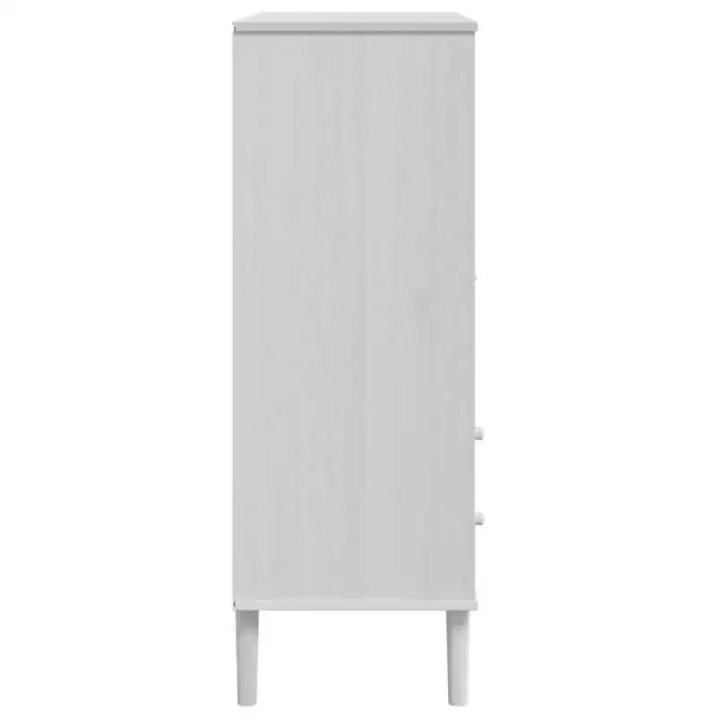 vidaXL SENJA Buffet haut Meubles de rangement Armoires latérales Aspect rotin Bois de pin massif