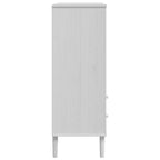 vidaXL SENJA Buffet haut Meubles de rangement Armoires latérales Aspect rotin Bois de pin massif