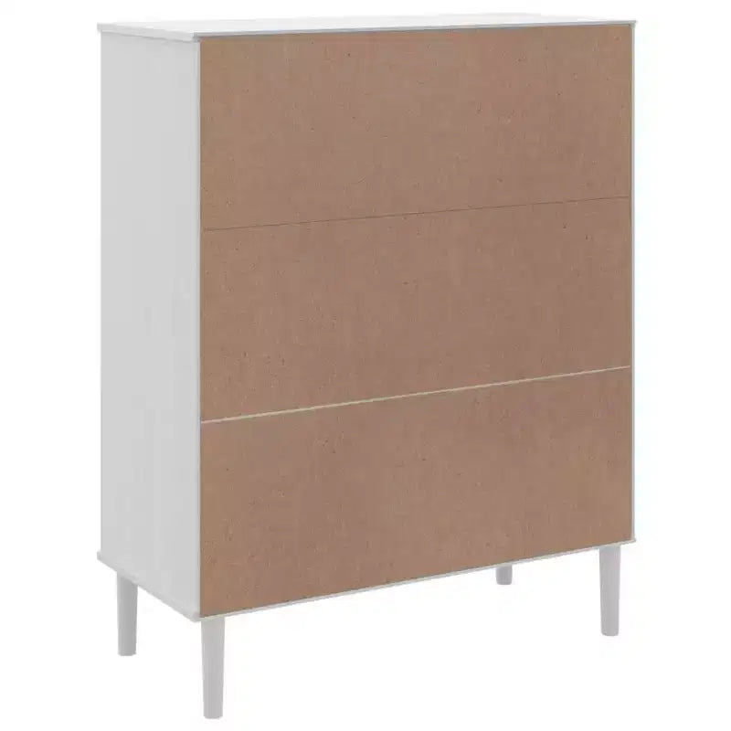 vidaXL SENJA Buffet haut Meubles de rangement Armoires latérales Aspect rotin Bois de pin massif