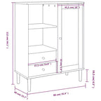 vidaXL SENJA Buffet haut Meubles de rangement Armoires latérales Aspect rotin Bois de pin massif