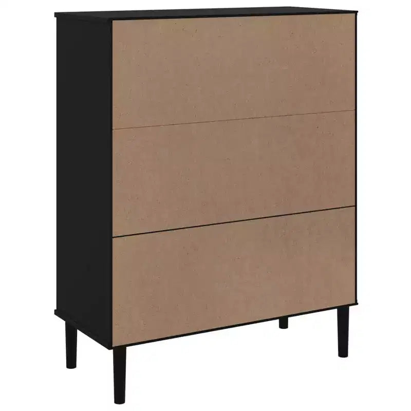 vidaXL SENJA Buffet haut Meubles de rangement Armoires latérales Aspect rotin Bois de pin massif