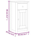 vidaXL Meuble de Salle de Bain Meuble bas pour Salon BERG Bois de Pin Massif
