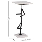Table d'appoint en marbre Warso - ACC3751 - Marbre/Noir - Safavieh