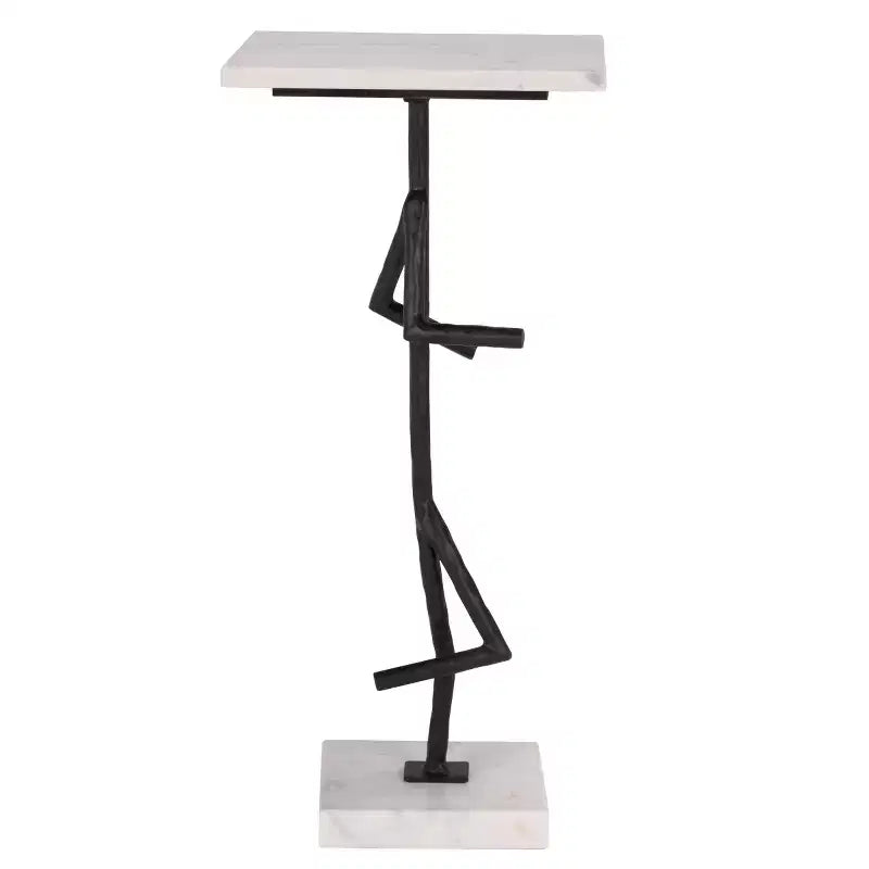 Table d'appoint en marbre Warso - ACC3751 - Marbre/Noir - Safavieh