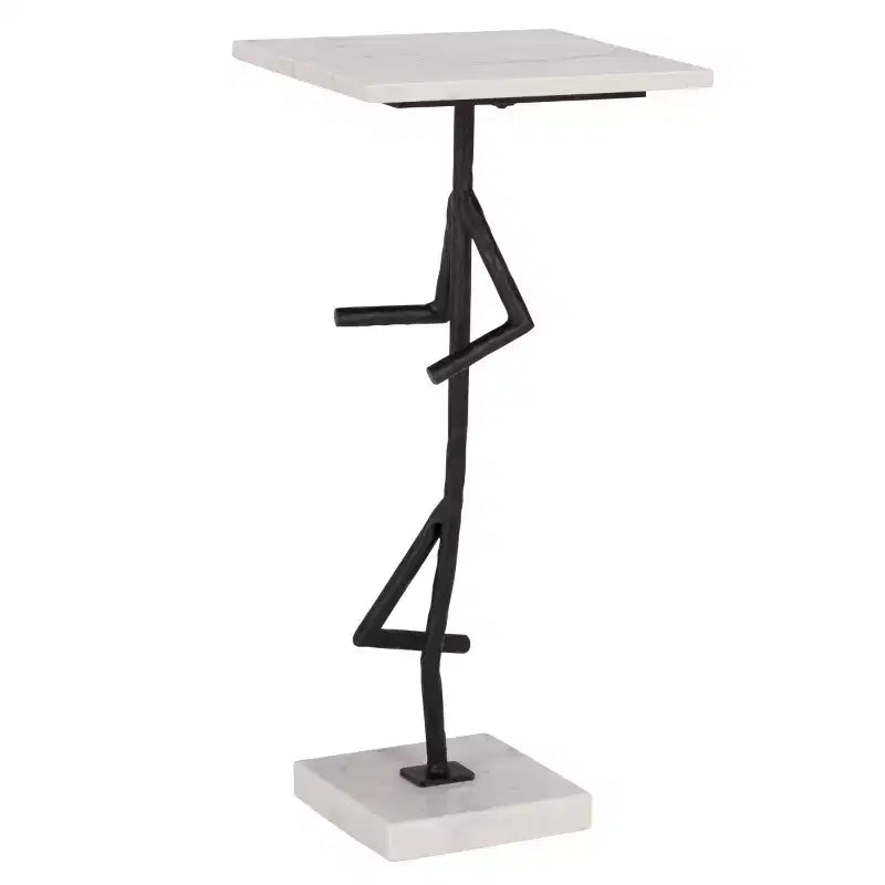 Table d'appoint en marbre Warso - ACC3751 - Marbre/Noir - Safavieh