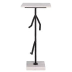 Table d'appoint en marbre Warso - ACC3751 - Marbre/Noir - Safavieh