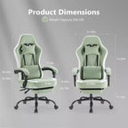 TUYOHW Ergonomic Office Chair with Padding Armrest, Gaming Chair with Lumbar Support, Swivel Rolling Chair with Wheels for Home, Office