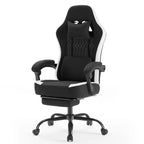 TUYOHW Ergonomic Office Chair with Padding Armrest, Gaming Chair with Lumbar Support, Swivel Rolling Chair with Wheels for Home, Office