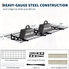 GustoWave 2-Pack 2x6 ft Wall-Mounted Garage Storage Shelves - Heavy Duty 1600 LB Capacity Shelving Units for Workshop Organization
