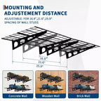GustoWave 2-Pack 2x6 ft Wall-Mounted Garage Storage Shelves - Heavy Duty 1600 LB Capacity Shelving Units for Workshop Organization