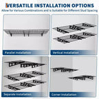 GustoWave 2-Pack 2x6 ft Wall-Mounted Garage Storage Shelves - Heavy Duty 1600 LB Capacity Shelving Units for Workshop Organization