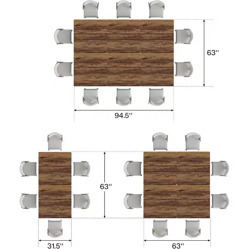 Lantine 31.5 Square Conference Table for 2-4 People, Compact Office Table for Small Spaces, Seminar Room