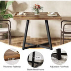 Lantine 31.5 Square Conference Table for 2-4 People, Compact Office Table for Small Spaces, Seminar Room