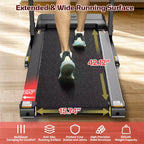 Tapis de course pliable 3,5 CV pour la maison/le bureau, inclinaison sur 3 niveaux, 12 km/h, 64 programmes, cours GRATUITS et contrôle par application, moniteur de fréquence cardiaque, tapis de course pour la course et la marche