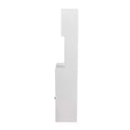 VIYET 71 Meuble de Rangement Haut et Étroit - Panneau de Particules Blanc+MDF, 1 Porte et 2 Tiroirs, Utilisation Cuisine