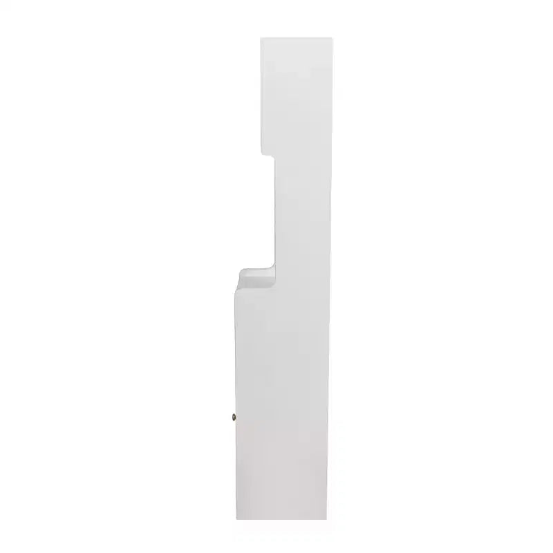 VIYET 71 Meuble de Rangement Haut et Étroit - Panneau de Particules Blanc+MDF, 1 Porte et 2 Tiroirs, Utilisation Cuisine