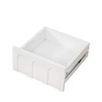 VIYET 71 Meuble de Rangement Haut et Étroit - Panneau de Particules Blanc+MDF, 1 Porte et 2 Tiroirs, Utilisation Cuisine