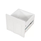 VIYET 71 Meuble de Rangement Haut et Étroit - Panneau de Particules Blanc+MDF, 1 Porte et 2 Tiroirs, Utilisation Cuisine