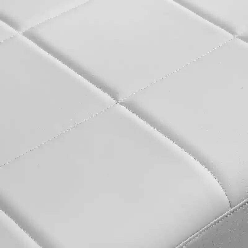 TUYOHW Canapé deux places en faux cuir collé de 57,9 pouces avec accoudoirs en métal doré pour salon, bureau, appartement