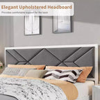 Full/Queen/King Size Bed Frame,Upholstered Bed Frame with Tufted Headboard,Sofa&Sturdy Bed Frame with Wooden Slat Support,No Box Spring Needed