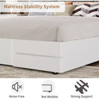 Full/Queen/King Size Bed Frame,Upholstered Bed Frame with Tufted Headboard,Sofa&Sturdy Bed Frame with Wooden Slat Support,No Box Spring Needed
