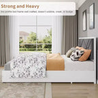 Full/Queen/King Size Bed Frame,Upholstered Bed Frame with Tufted Headboard,Sofa&Sturdy Bed Frame with Wooden Slat Support,No Box Spring Needed