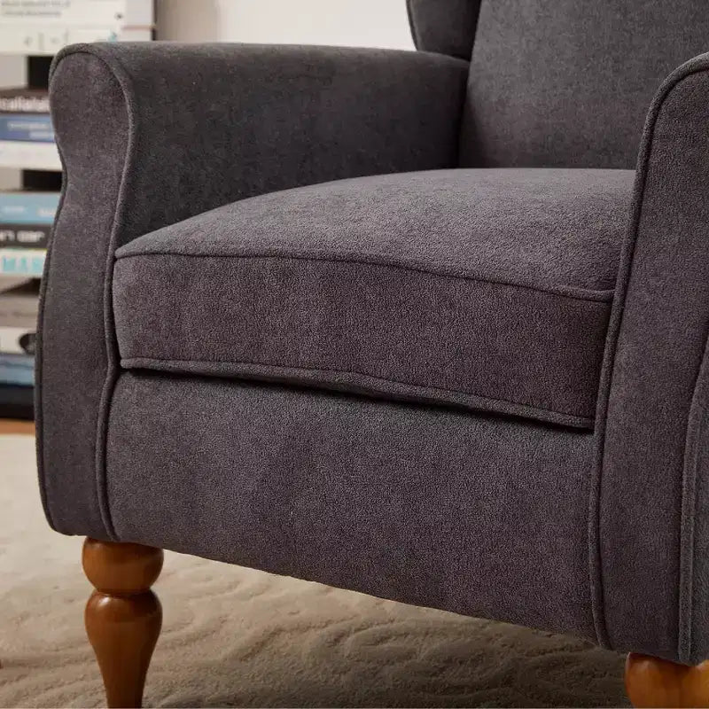 TUYOHW Ensemble Fauteuil d'appoint Moderne et Table Basse en Bois, Fauteuil de Lecture Rembourré avec Dossier Haut, Fauteuil Club pour Salon, Chambre à Coucher