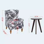 TUYOHW Ensemble Fauteuil d'appoint Moderne et Table Basse en Bois, Fauteuil de Lecture Rembourré avec Dossier Haut, Fauteuil Club pour Salon, Chambre à Coucher