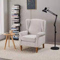 TUYOHW Ensemble Fauteuil d'appoint Moderne et Table Basse en Bois, Fauteuil de Lecture Rembourré avec Dossier Haut, Fauteuil Club pour Salon, Chambre à Coucher