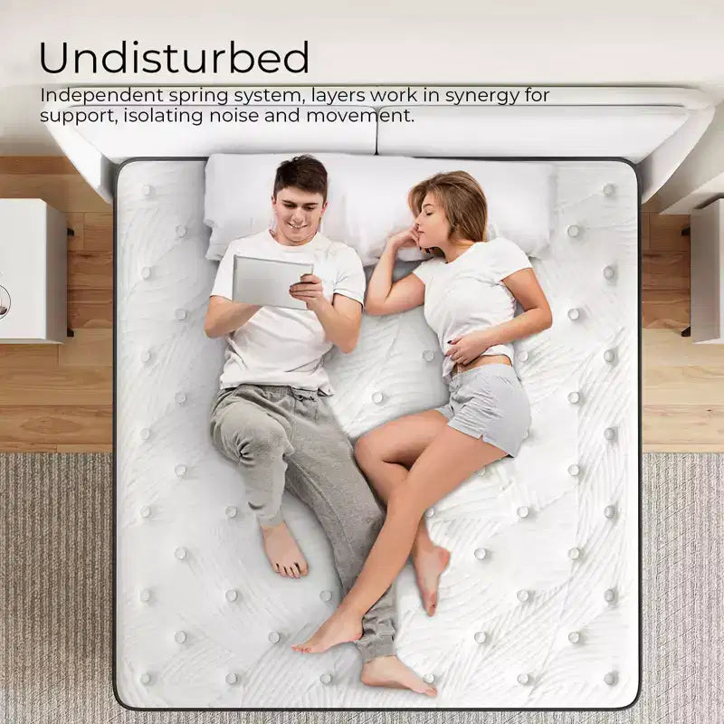 Sweetnight Matelas Hybride en Mousse à Mémoire de Forme 30,5 cm en Boîte, Fermeté Moyenne