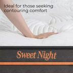 Sweetnight Matelas Hybride en Mousse à Mémoire de Forme 30,5 cm en Boîte, Fermeté Moyenne