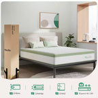 Novilla 14 inch Memory Foam Hybrid Mattress with Innersprings for Pressure Relief and Motion Isolation