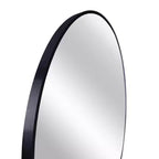 Modern Round Wall Mirror, Black Metal Circle Decorative Mirror for Living Room, Entryway, Bathroom Wall Decor - Panipeachy