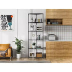 VIYET 72 6-Tier Corner Wire Shelf Rack - Black Chrome Adjustable Metal, NSF Certified 600LBS