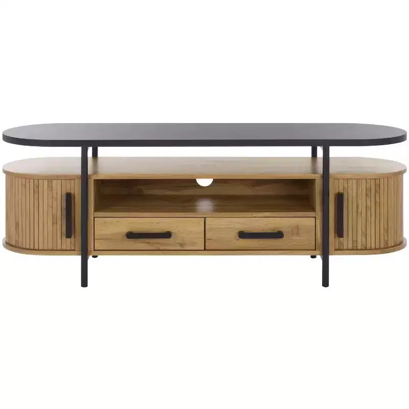 Etka 2 Drawer Tambour Door Media Stand - MED3112 - Safavieh