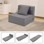 COZONY Folding Sofa Bed, Foldable Couch Bed with Pillow, Convertible Sleeper Mattress, Futon Floor Couch with Memory Foam Washable Cover, Single Size