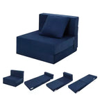 COZONY Folding Sofa Bed, Foldable Couch Bed with Pillow, Convertible Sleeper Mattress, Futon Floor Couch with Memory Foam Washable Cover, Single Size