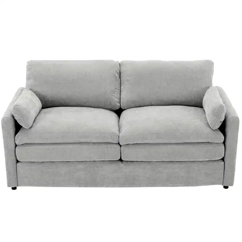MAYEERTY 68.1 Canapé Causeuse Rembourré Confortable Canapé Nuage Oversize Canapé Double Coussin pour Salon Gris Clair